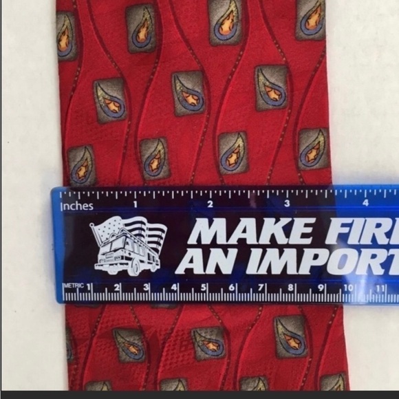 Robert Talbott Mens Red Pattern Tie - Picture 5 of 5